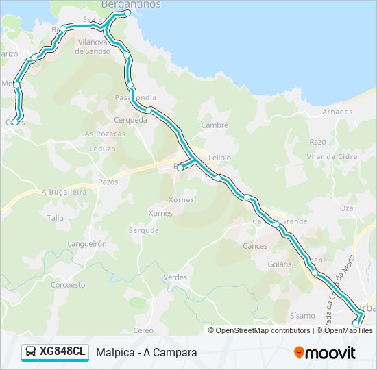 XG848CL bus Line Map