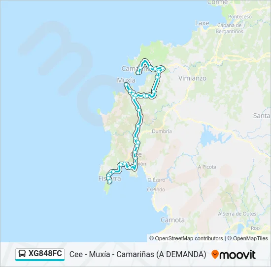XG848FC Bus Line Map