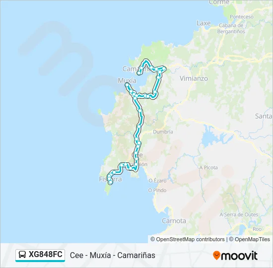 XG848FC Bus Line Map