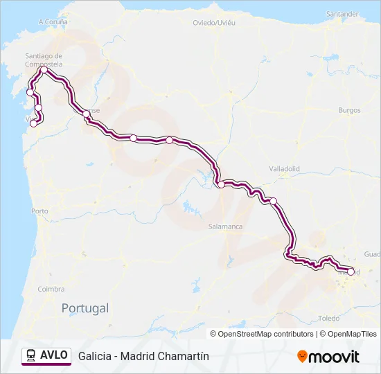 AVLO Train Line Map