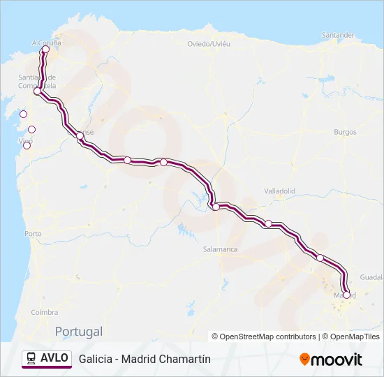 AVLO Train Line Map