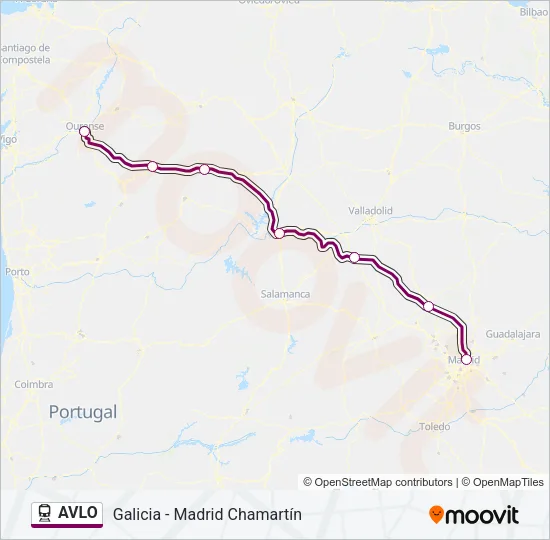 AVLO Train Line Map