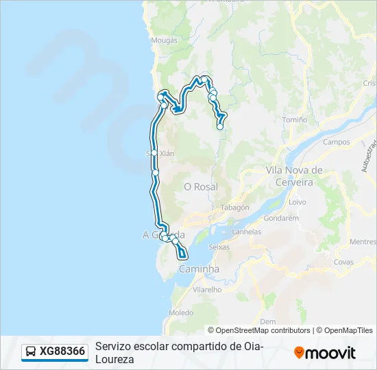 XG88366 Bus Line Map