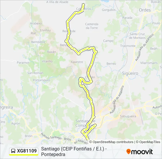 XG81109 Bus Line Map
