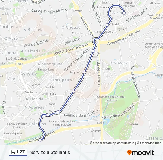 LZD Bus Line Map