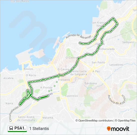 PSA1. Bus Line Map