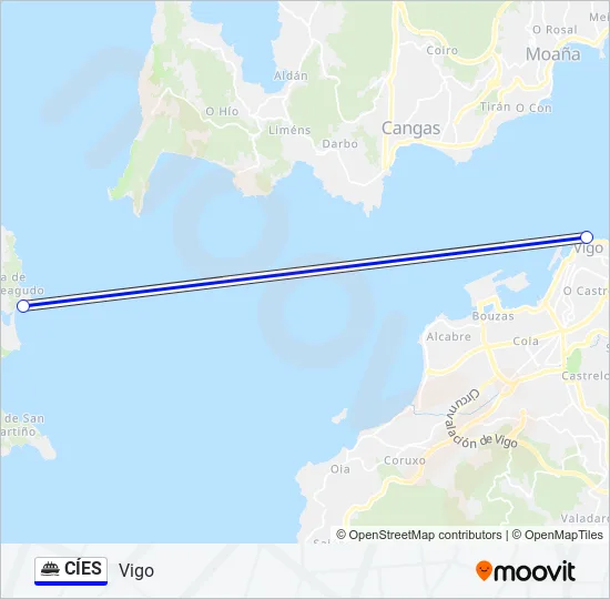 CÍES Ferry Line Map