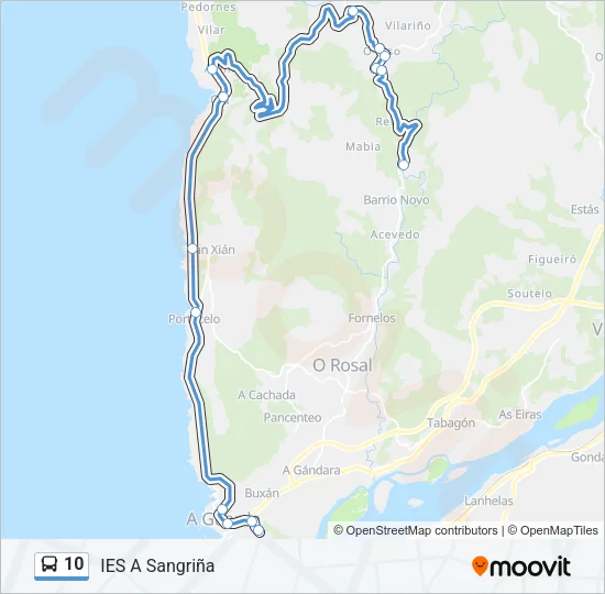 10 Bus Line Map