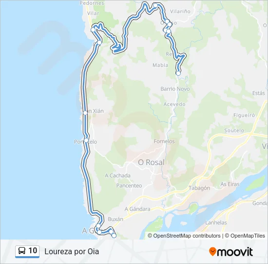 10 Bus Line Map