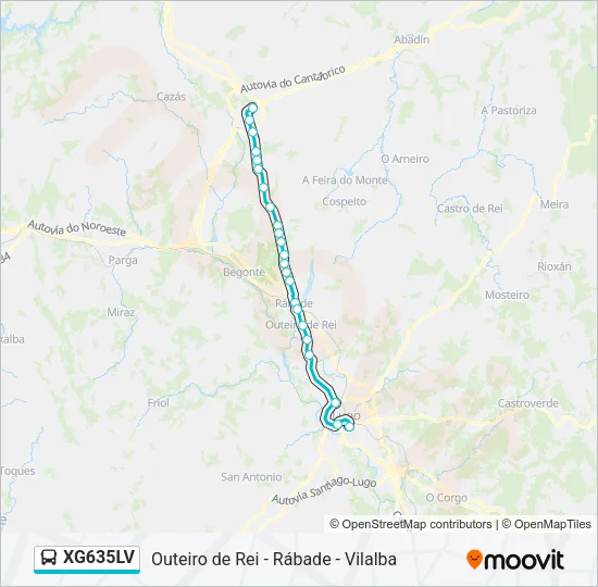 XG635LV Bus Line Map