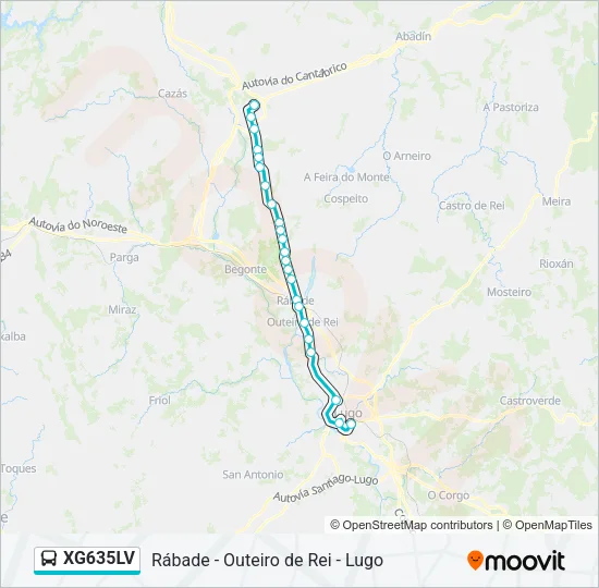 XG635LV Bus Line Map