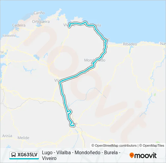XG635LV Bus Line Map