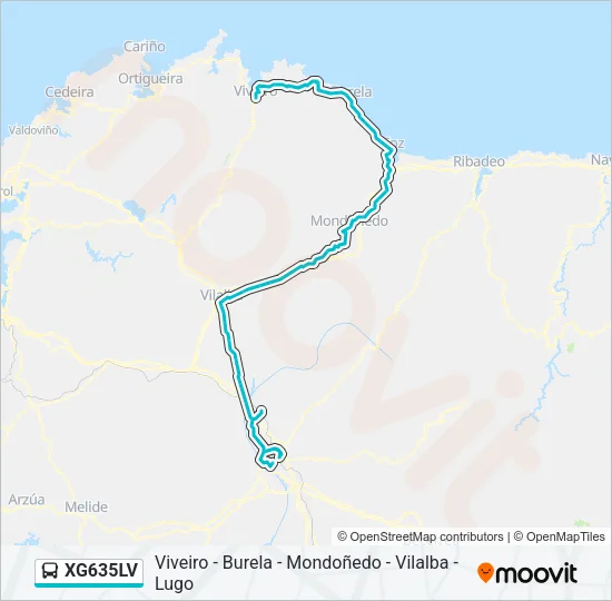 XG635LV Bus Line Map