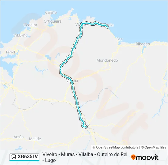 XG635LV Bus Line Map