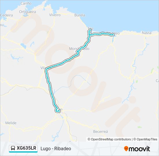 XG635LR bus Line Map