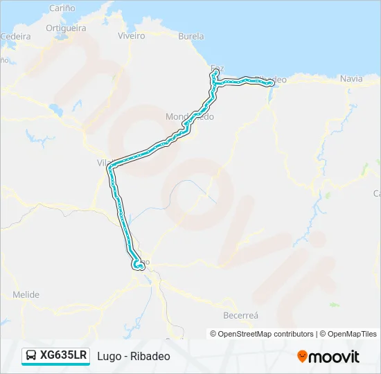 XG635LR Bus Line Map
