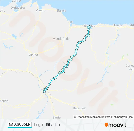 XG635LR Bus Line Map