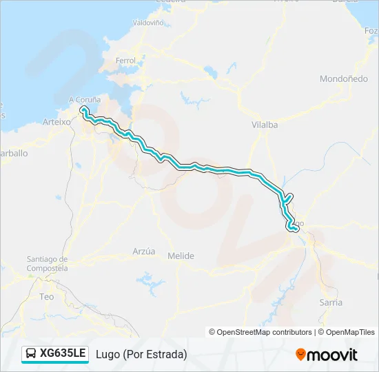 XG635LE Bus Line Map