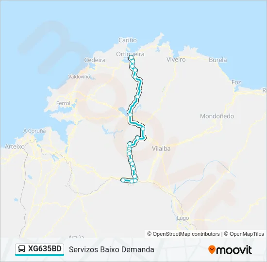 XG635BD Bus Line Map