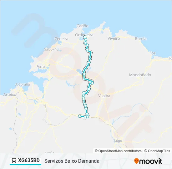 XG635BD Bus Line Map