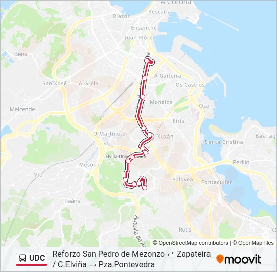 UDC Bus Line Map
