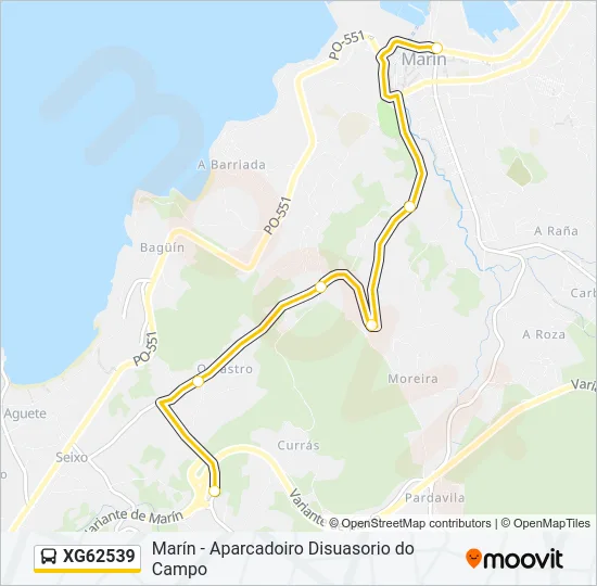 XG62539 Bus Line Map