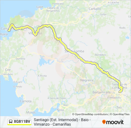 XG811BV Bus Line Map