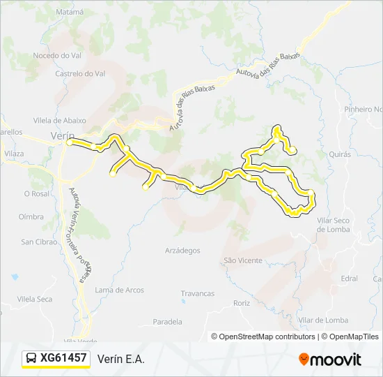 XG61457 Bus Line Map