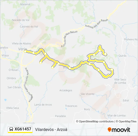 XG61457 Bus Line Map