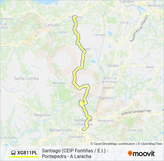 XG811PL Bus Line Map