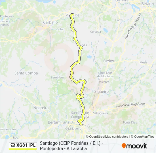 XG811PL Bus Line Map