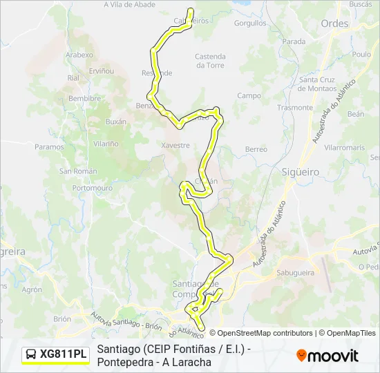 XG811PL Bus Line Map