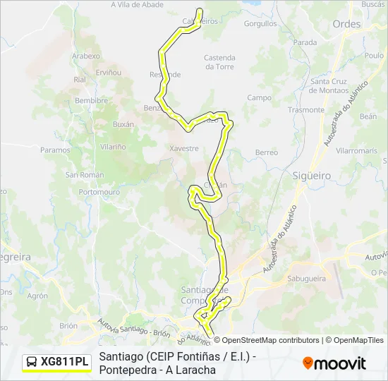 XG811PL Bus Line Map