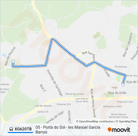 XG620TB Bus Line Map
