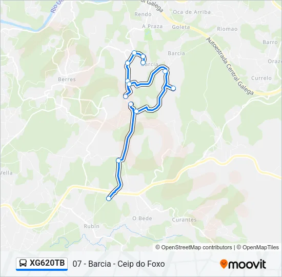 XG620TB Bus Line Map