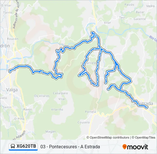XG620TB Bus Line Map