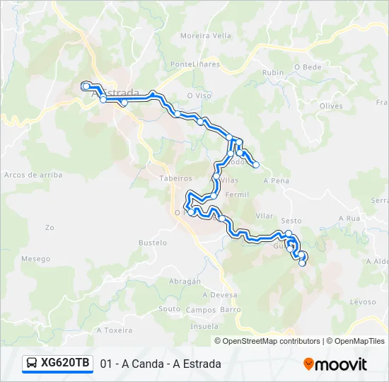 XG620TB Bus Line Map