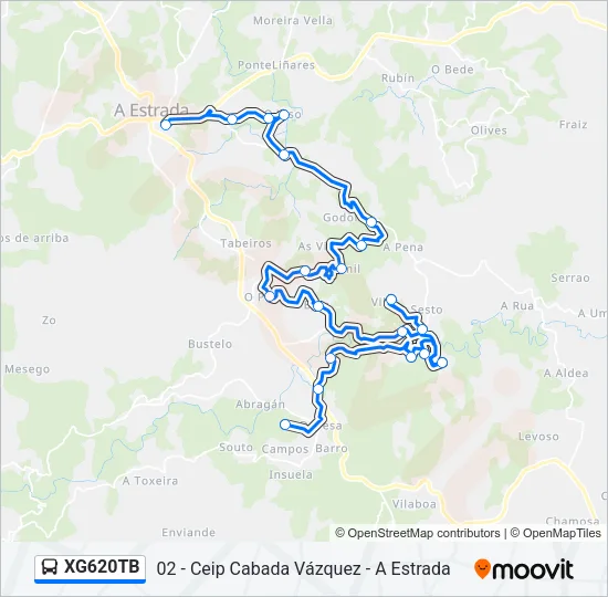 XG620TB Bus Line Map