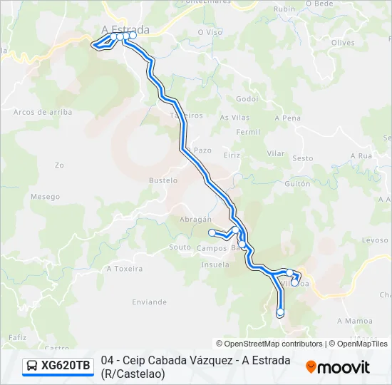XG620TB Bus Line Map