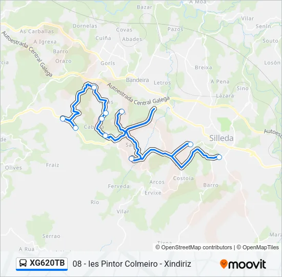 XG620TB Bus Line Map
