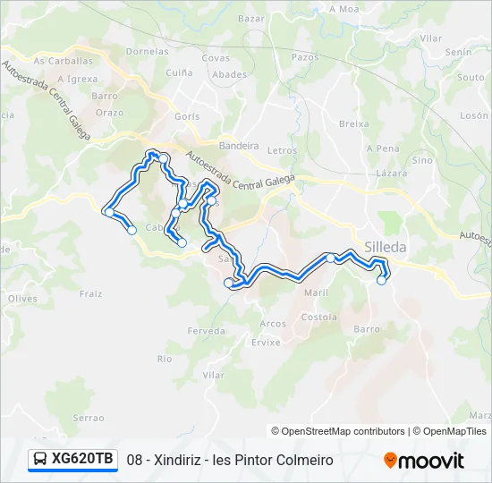 XG620TB Bus Line Map