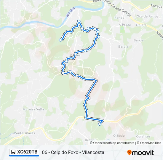 XG620TB Bus Line Map