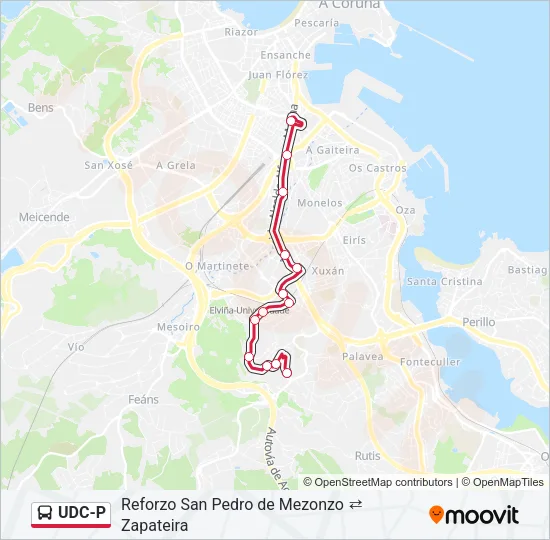 UDC-P Bus Line Map