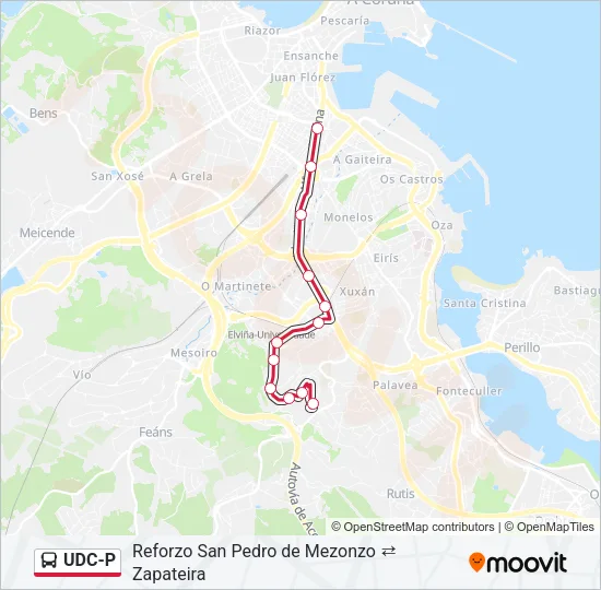 UDC-P Bus Line Map