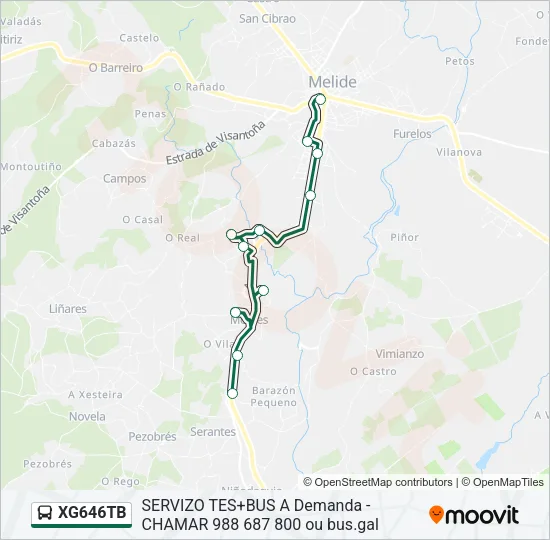 XG646TB Bus Line Map