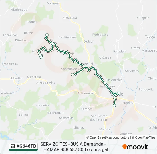 XG646TB Bus Line Map