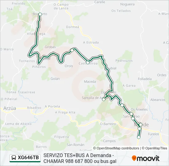XG646TB Bus Line Map