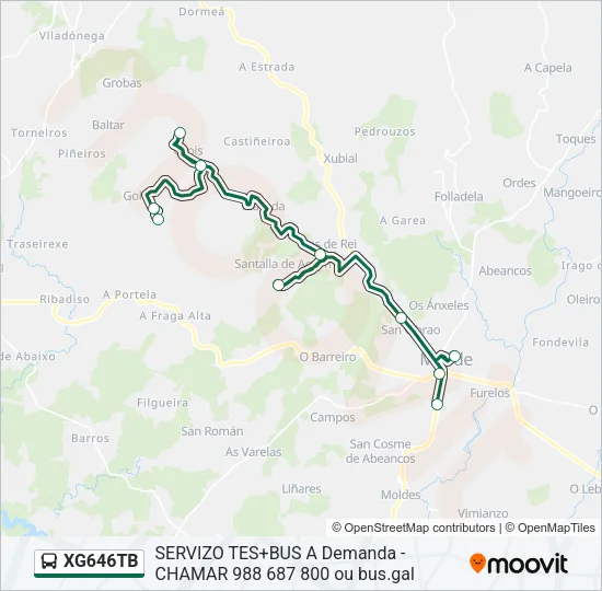 XG646TB Bus Line Map