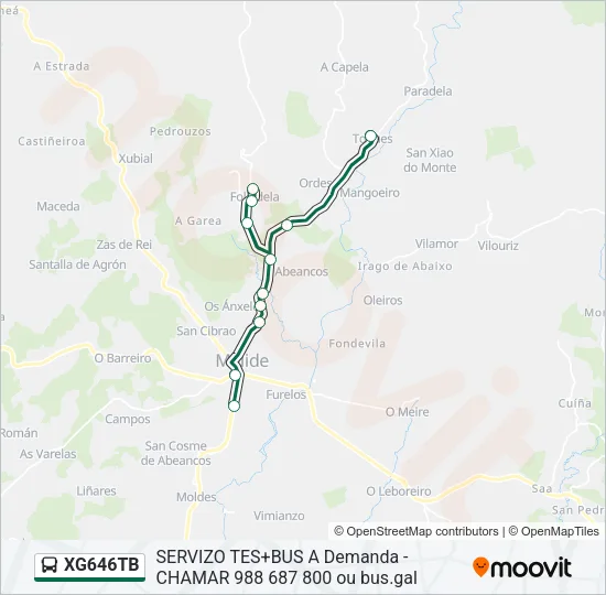 XG646TB Bus Line Map