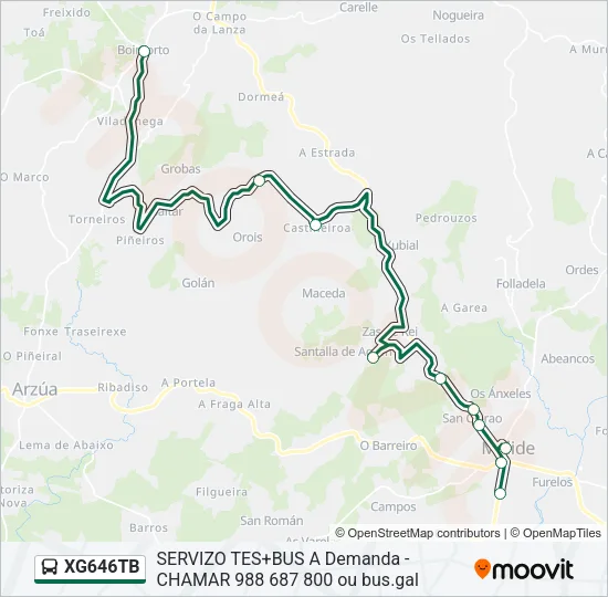 XG646TB Bus Line Map